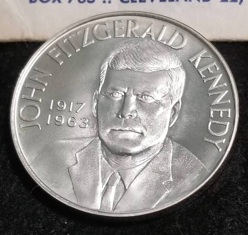 HERALDIC ART JFK STERLING SILVER (92.5%) ROUGHLY 12 OZ.