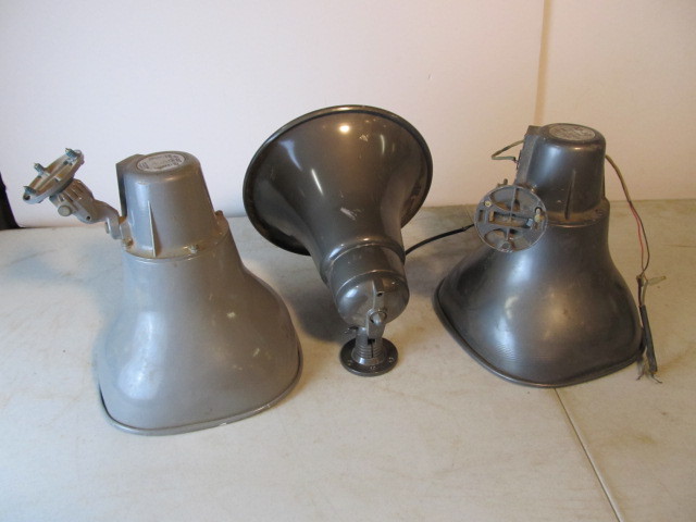 lot 28 image: Vintage Industrial FactorySchool Speakers