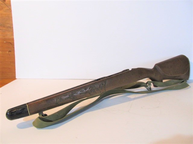 lot 176 image: Vintage Wooden Rifle Stock