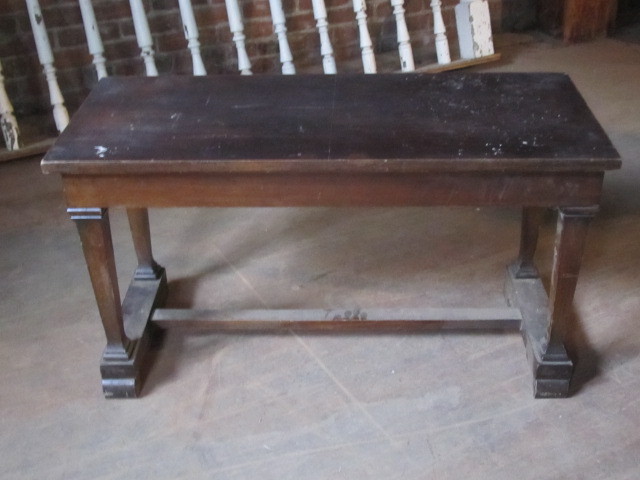 lot 57 image: Antique Empire Style Piano Bench