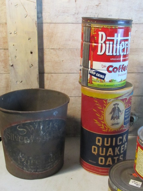 lot 58 image: Lot of Vintage Advertising Cans Tins etc