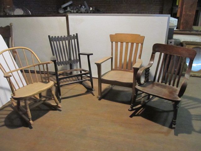 lot 95 image: Group of 4 Rocking & Other Chairs