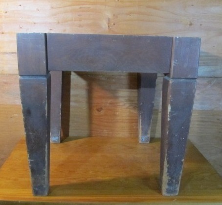 lot 213 image: Large Thick Primitive Wooden Harvest Farm Table Base