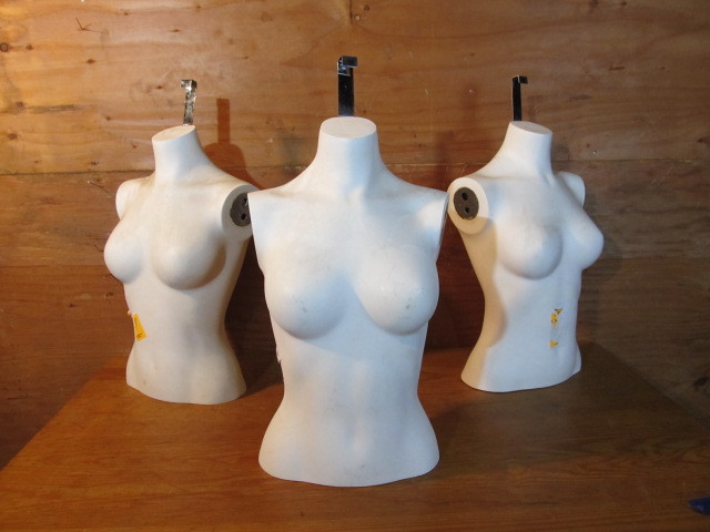 lot 214 image: Group of 3 Female Torso Mannequins 