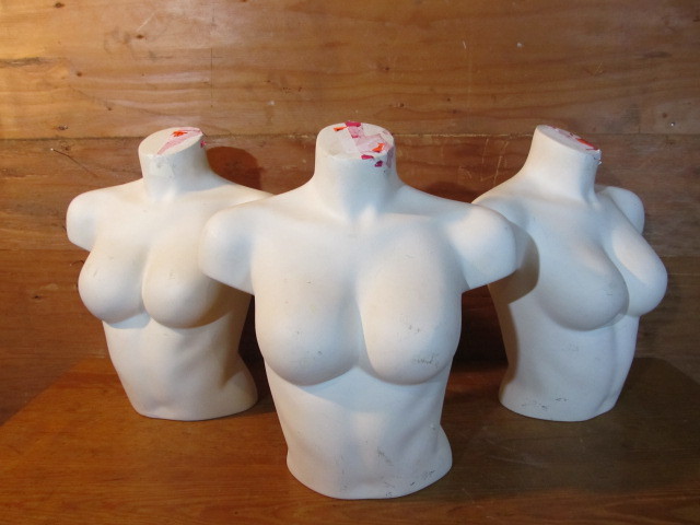 lot 216 image: Group of 3 Female Torso Mannequins 