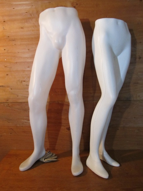 lot 219 image: 2 Waist-Height Leg Mannequins - Male & Female