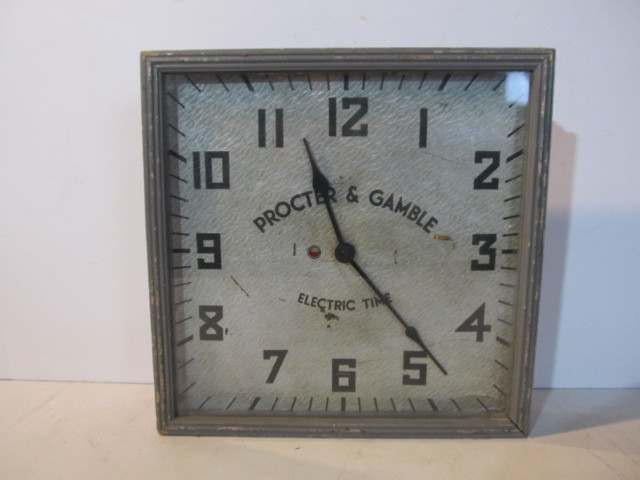 lot 249 image: Large Orig Vintage 1930s Deco PROCTOR & GAMBLE Advertising Clock
