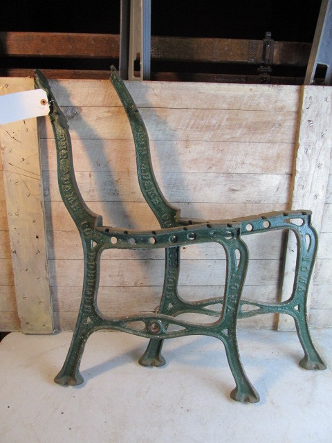 lot 40 image: Antique ADAMS COMPANY Cast Iron Bench Ends