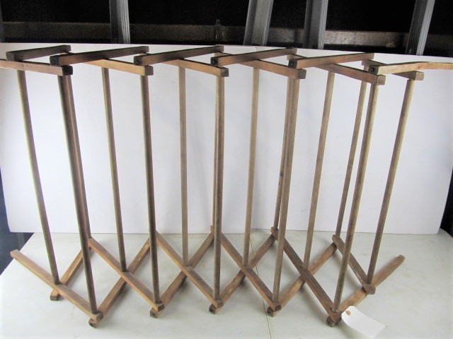 lot 316 image: Large Antique Primitive Folding Wooden Drying Rack