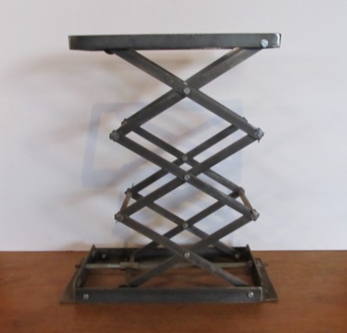 lot 112 image: Vintage Industrial Steel Folding Scissor Base