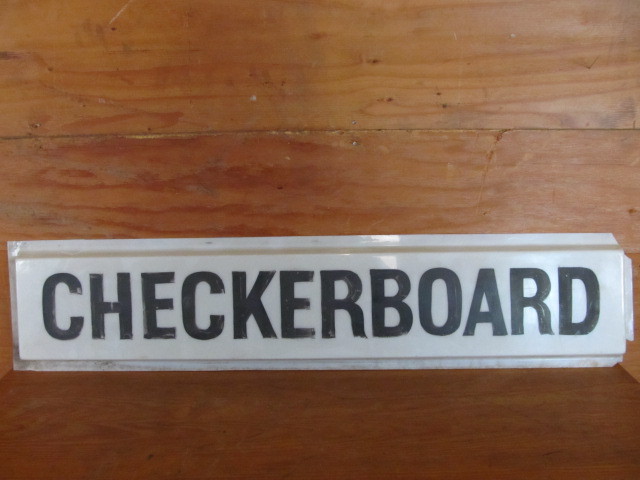 lot 124 image: Vintage CHECKERBOARD Lighted Advertising Sign Front