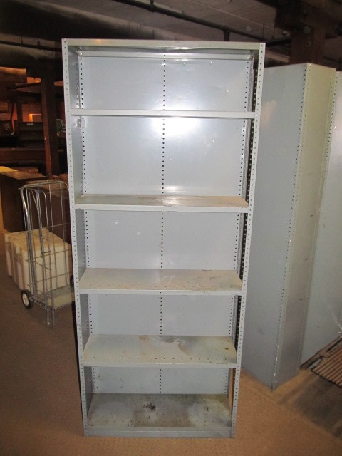 lot 342 image: 7 Metal Storage Shelf