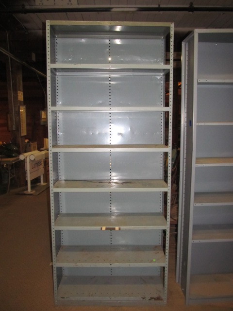 lot 343 image: 7 Metal Storage Shelf
