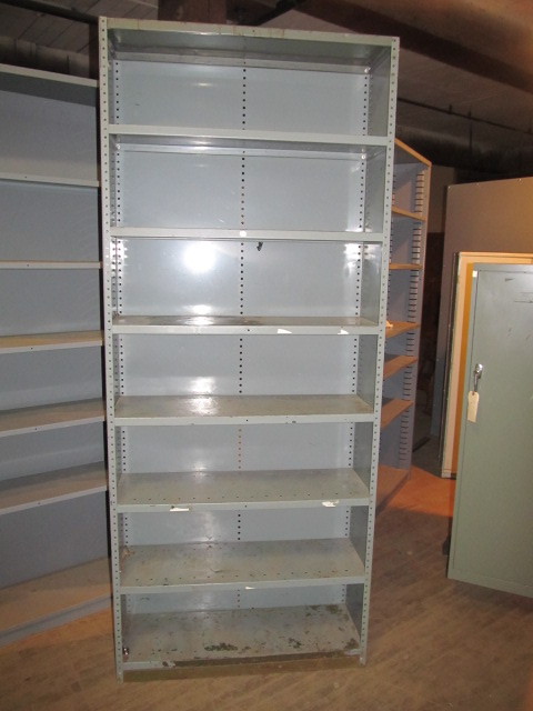 lot 344 image: 7 Metal Storage Shelf