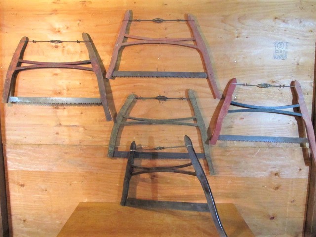 lot 392 image: Group of 5 Antique Buck Saws