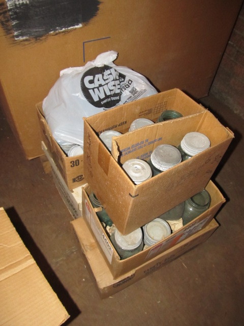 lot 432 image: MASSIVE Collection of Old Vintage & Antique Canning Mason Jars