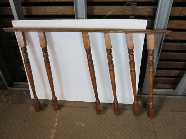 lot 360 image: Antique Architectural Wooden Railing w Spindles