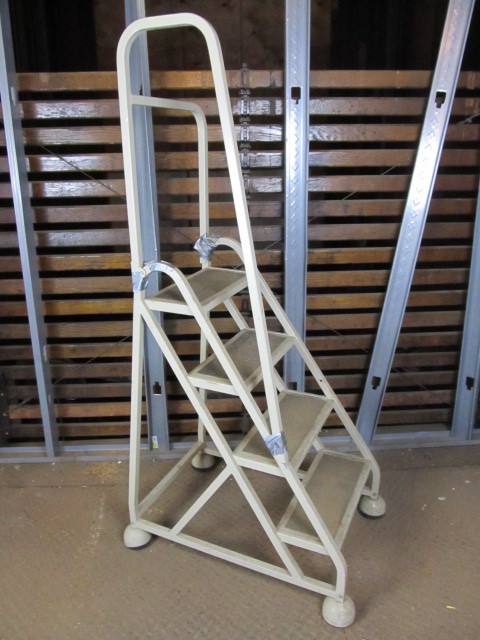 lot 361 image: Rolling Warehouse Step Ladder