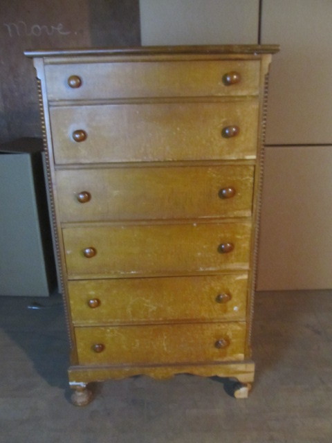 Antique National Mount Airy Furniture Highboy Maple Dresser Huge