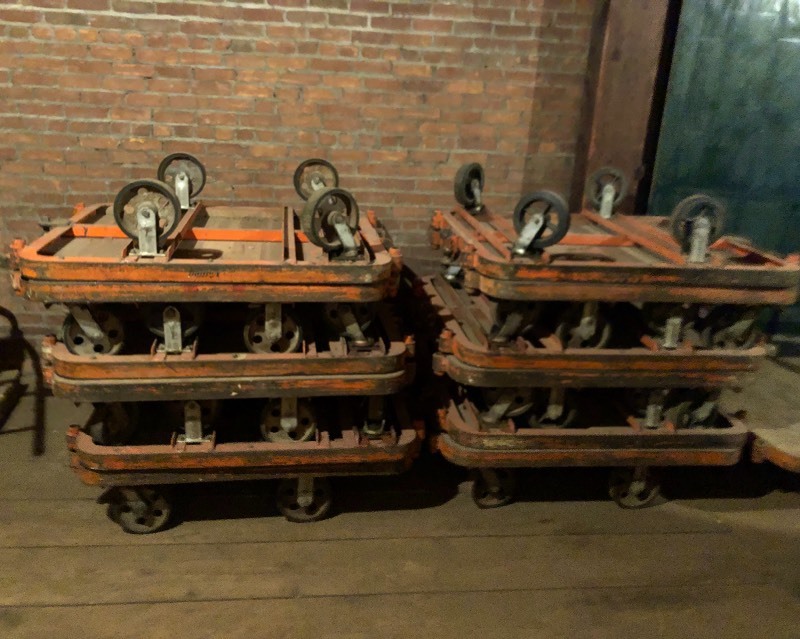lot 482 image: Old Vintage NUTTING Industrial Warehouse Cart w Handle