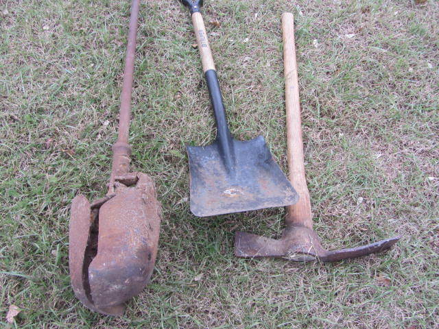 Post Auger, Grub Hoe,Shovel