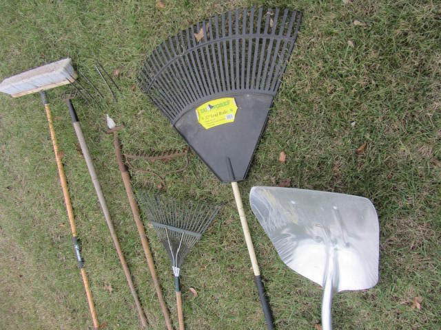 Scoop, Rake, Fork, Broom