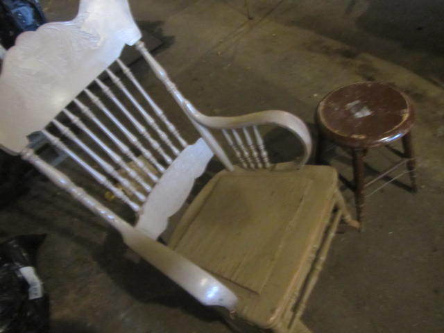 Antique Rocker, Stool