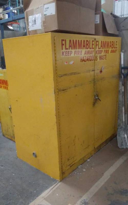 Lab Safety Supply Model 2830 2-Door Flammable Cabinet Only (NO CONTENTS)