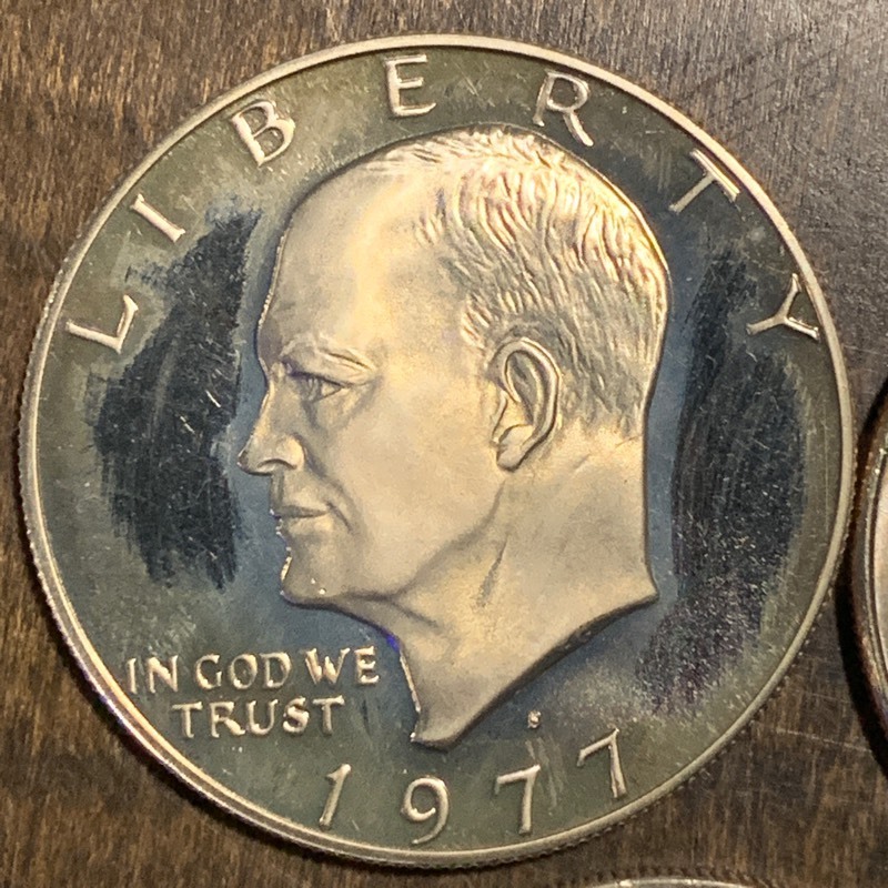 Lot Of (5) Eisenhower Dollars 1977...
