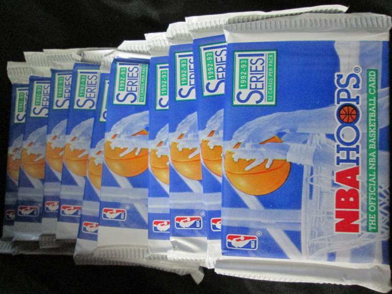 10 pk. Of 1992-93 NBA Hoops Cards...