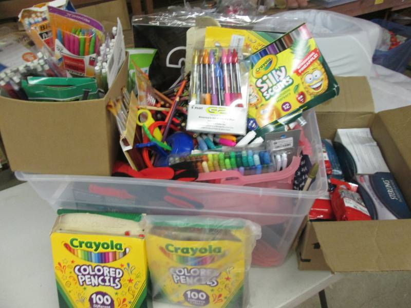Tote of Markers, Colored Pencils, E...
