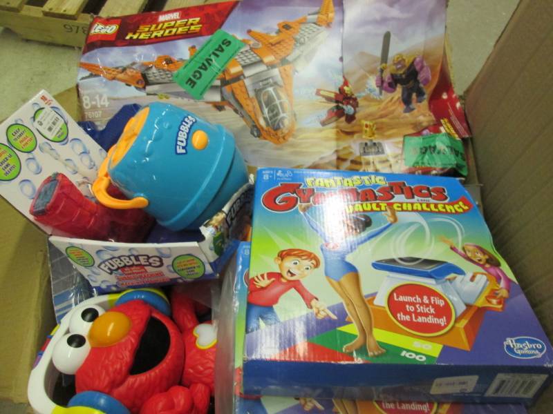 Box of Kids Toys, Elmo, Lego Super ...
