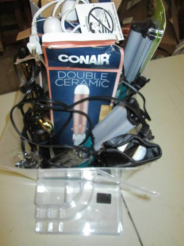 Bin of 8 Curling Irons, Straighten...