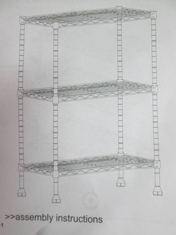 3 Tier Metal Shelf (Hardware Includ...
