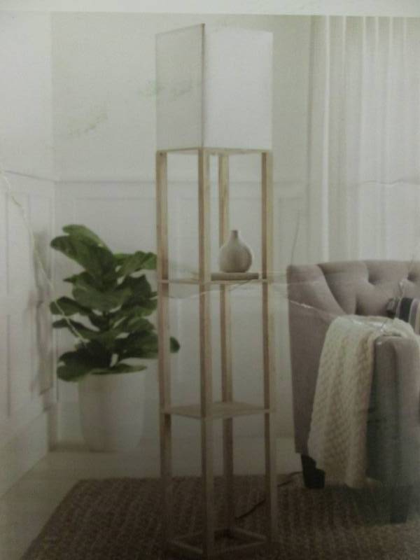 Threshold Floor Lamp With Shelves 6 W3 A5 Inventory Reduction