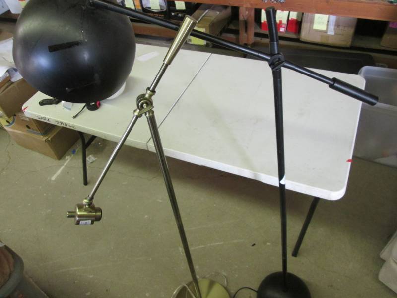 2 Floor Lamps, One complete with Bu...