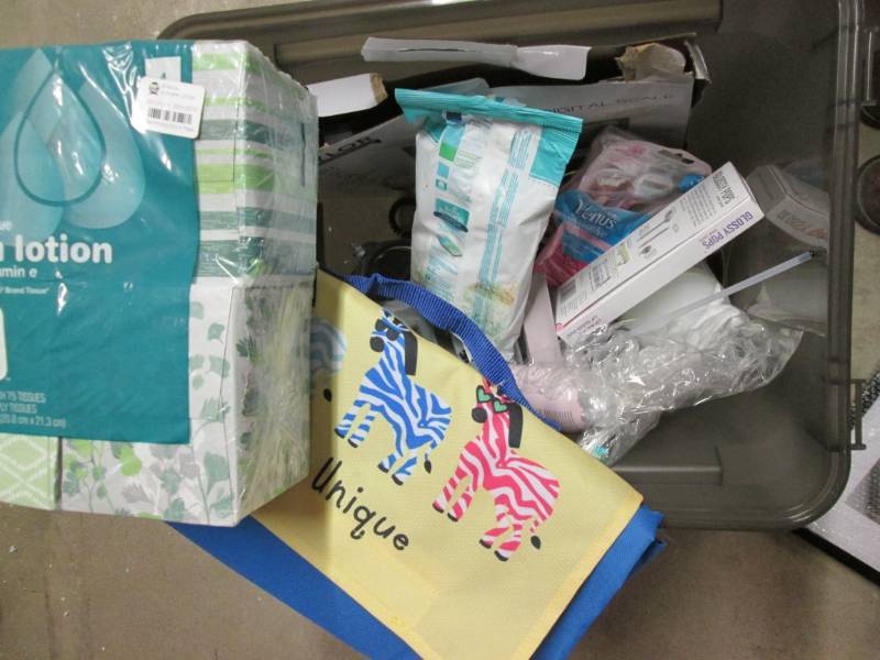 Large Bin of Womans Items- Scale, ...
