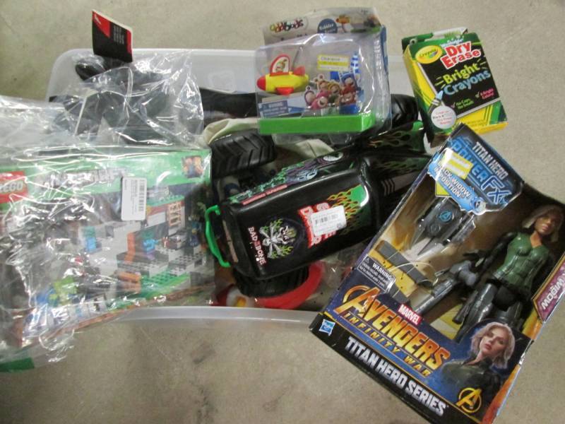 Large 66Qt. Bin of Toys, Plastic Mo...