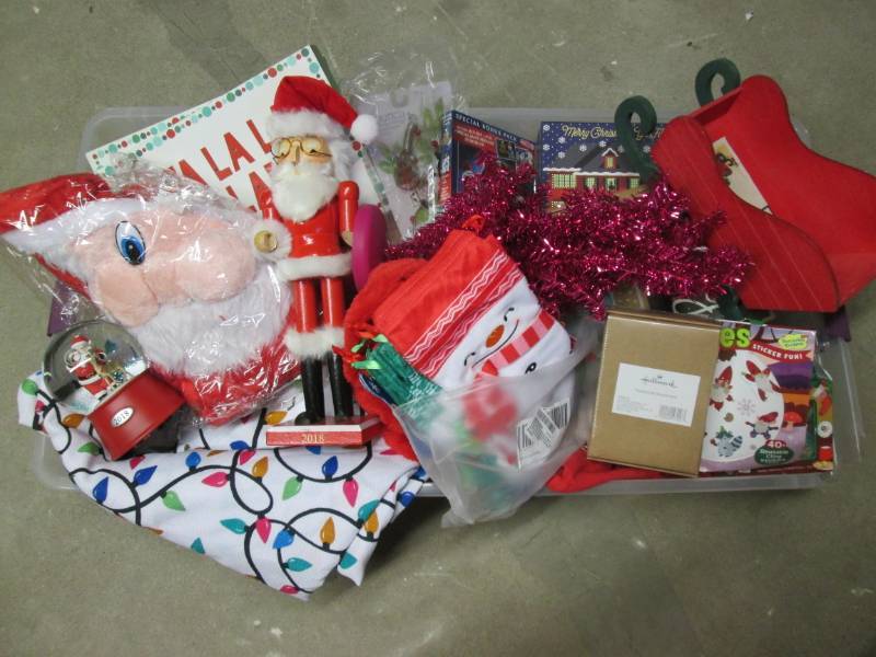Huge Tote Full of Christmas Items- ...
