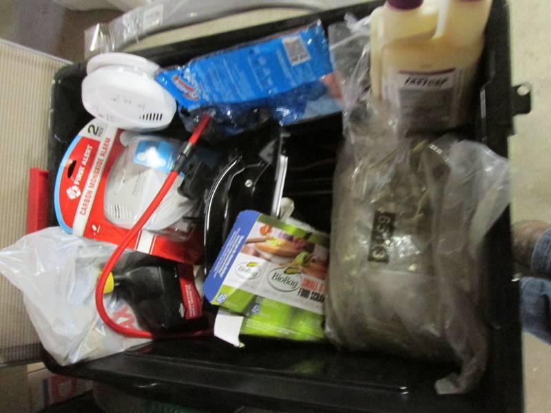 Tote Full of Misc Items- Air Pump,2...