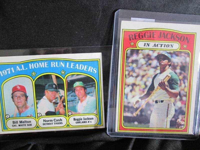 (2) 1972 Topps Reggie Jackson Cards...