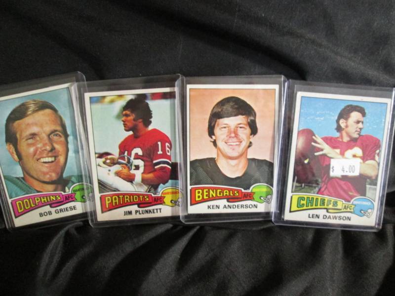 (4) 1975 Topps Quarterback Cards...