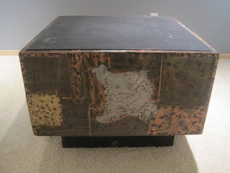 lot 2 image: Paul Evans Patchwork Mid Century Table Slate Top