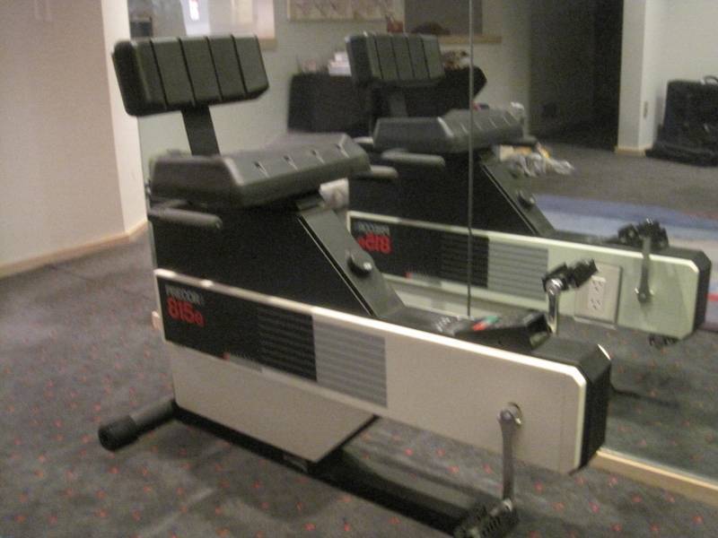 lot 39 image: Precor 815e Recumbent Bike exercise cycle.