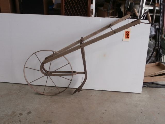 lot 94 image: Vintage Hand Push Garden Plow