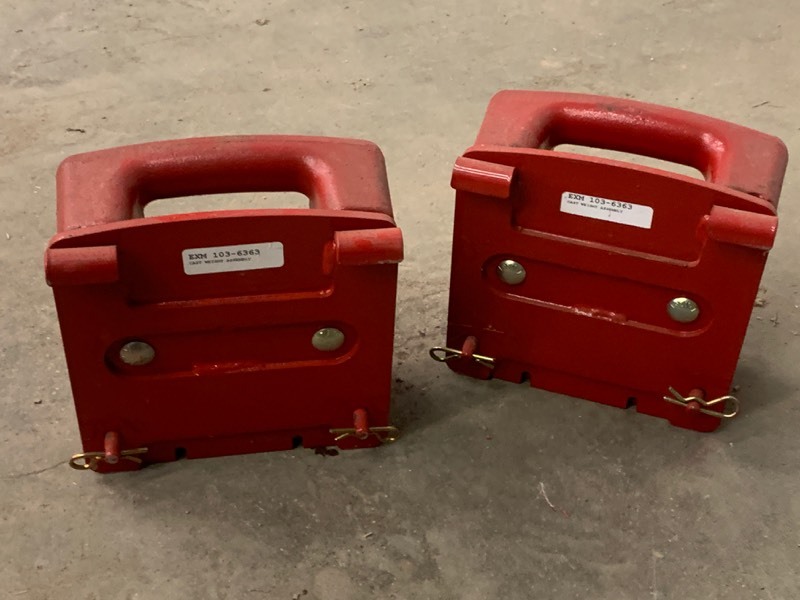lot 8 image: (2) Exmark Lawn Mower Weights