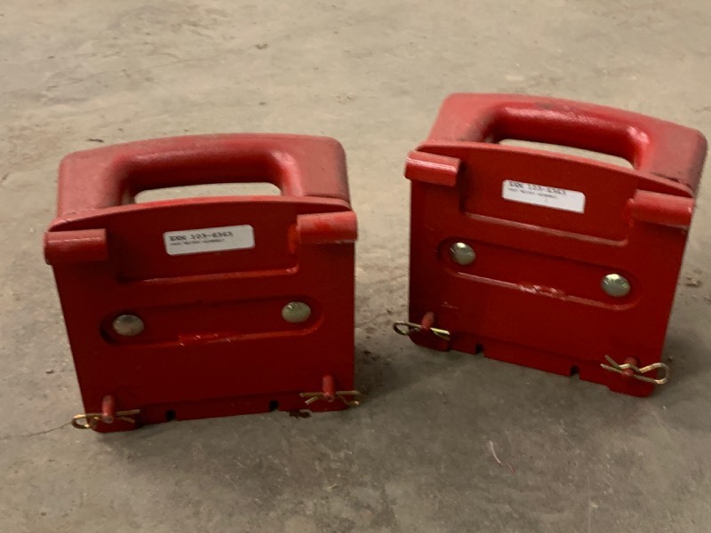 lot 9 image: (2) Exmark Lawn Mower Weights