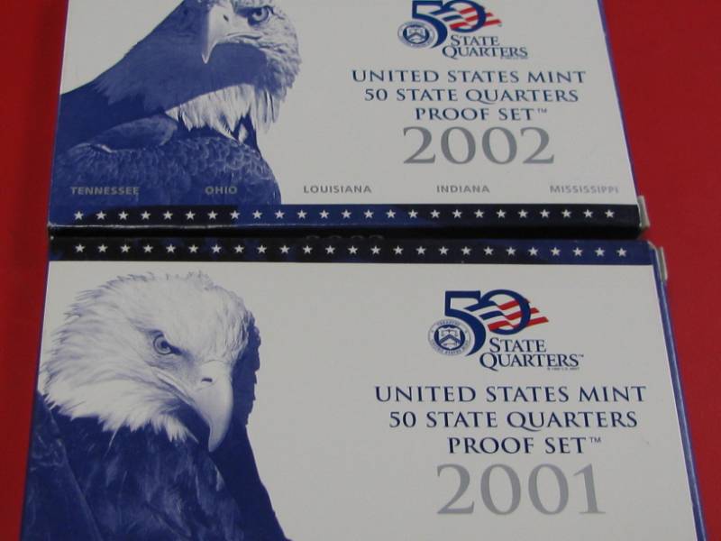 20012002 U S Mint Quarter sets
