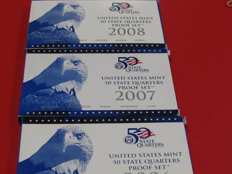 200620072008 U S Mint Quarter Sets