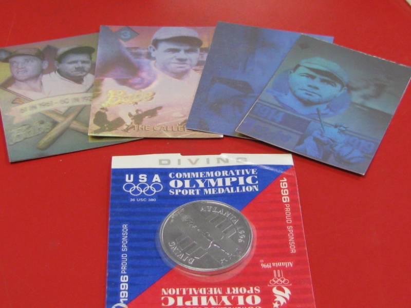 Olympic Diving Coin & Babe Ruth set
